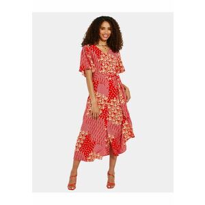 Rochie midi cu un cordon in talie THB Fruit Pastill 3927 imagine