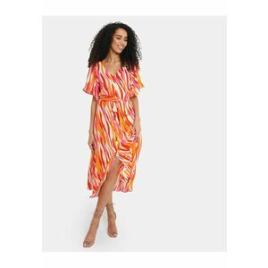 Rochie midi cu un cordon in talie THB Fruit Pastill 3927 imagine