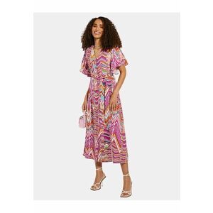 Rochie midi cu un cordon in talie THB Fruit Pastill 3927 imagine