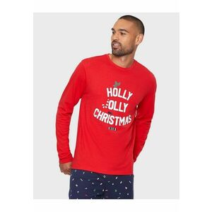 Pijama cu imprimeu Holly Jolly imagine