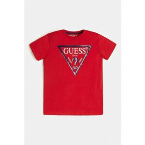 GUESS - Tricou de bumbac organic cu imprimeu logo imagine