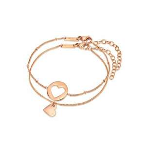 Set de bratari placate cu aur rose de 18K - 2 piese imagine