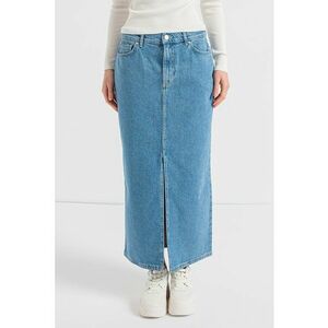 Fusta din denim cu slit frontal imagine