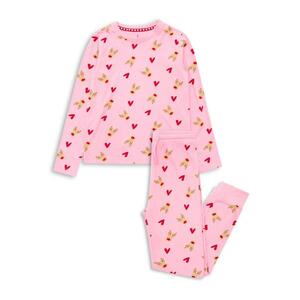 Pijama lunga din bumbac cu model grafic 21157 imagine