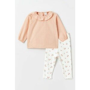 Set de bluza si pantaloni cu model floral imagine