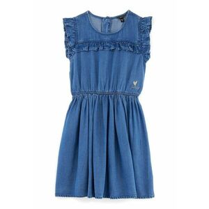 GUESS - Rochie de denim cu garnituri cu volane imagine