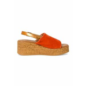 Sandale din piele si piele ecologica cu talpa wedge imagine