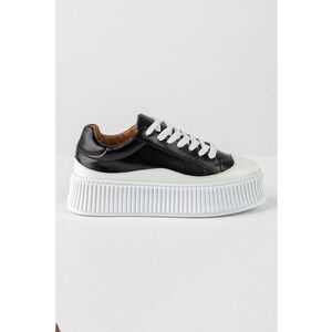 Pantofi sport flatform de piele ecologica imagine