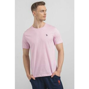 U.S. Polo Assn - Tricou de bumbac cu decolteu la baza gatului imagine