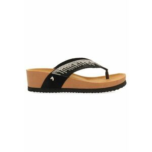 Papuci flip-flop wedge cu strasuri Isnello imagine