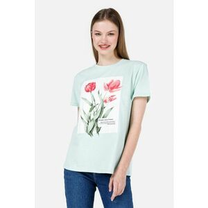 Tricou din bumbac cu imprimeu floral imagine