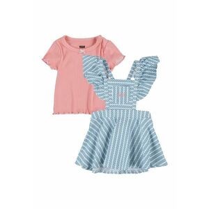 Set de tricou striat si rochie in dungi imagine