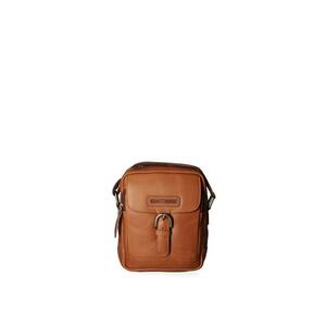 Geanta crossbody din piele cu bareta logo 24135 imagine