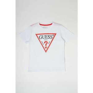 GUESS - Tricou de bumbac organic cu imprimeu logo imagine