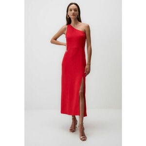 Rochie cu decolteu pe un umar si slit lateral imagine