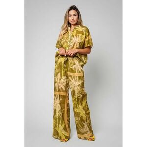 Set de camasa cu imprimeu tropical si pantaloni imagine