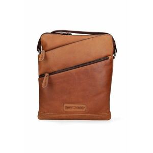 Geanta crossbody de piele cu buzunar cu fermoar imagine