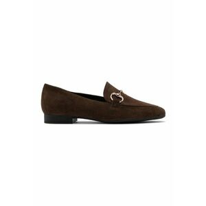 Pantofi loafer de piele intoarsa cu lant decorativ imagine