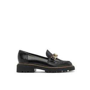 Pantofi loafer de piele intoarsa cu aplicatie lant imagine