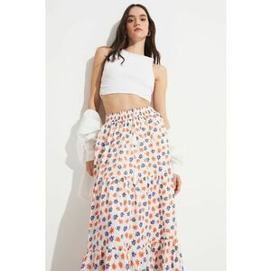 Fusta maxi striatificata cu model floral imagine