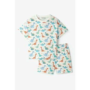 Set de tricou si pantaloni scurti din bumbac cu model - 2 piese imagine