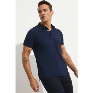 Tricou slim fit polo de bumbac pique imagine