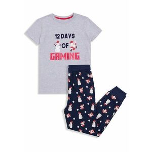 Pijama din bumbac cu model grafic 21165 imagine