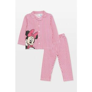 Pijama cu dungi si imprimeu Minnie Mouse imagine