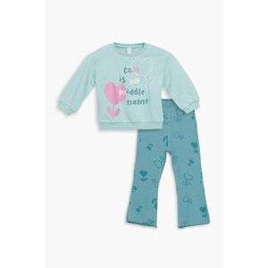 Set de bluza de trening si pantaloni evazati - 2 piese imagine