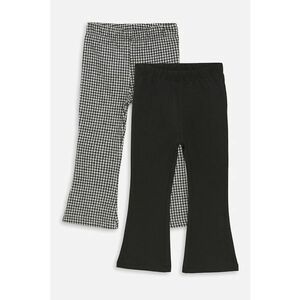 Set de pantaloni evazati cu model si uni - 2 piese imagine