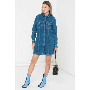 Pepe Jeans London - Rochie de denim cu maneci lungi imagine