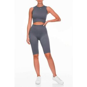 Set de colanti scurti si top crop pentru fitness imagine