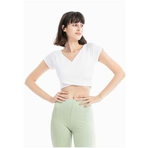 Tricou crop cu aspect petrecut Crosspy 7299 imagine