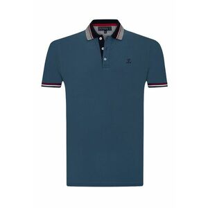 Tricou polo de bumbac cu logo brodat pe piept imagine