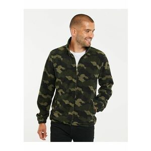 Bluza de trening din fleece cu fermoar si imprimeu camuflaj Fowler 5593 imagine