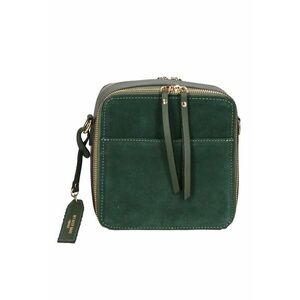 Geanta crossbody de piele intoarsa cu garnituri de piele 25289 imagine