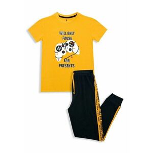 Pijama din bumbac cu imprimeu text 21167 imagine