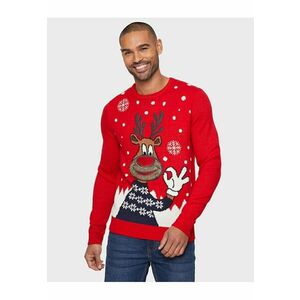 Pulover cu model cu tematica de Craciun Reindeer 2759 imagine