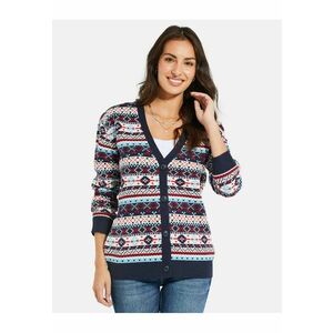 Cardigan cu model geometric Icelan 6243 imagine