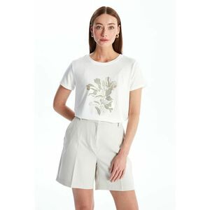 Tricou cu imprimeu floral imagine