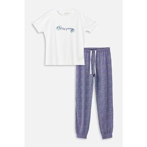 Pijama din bumbac cu imprimeu imagine