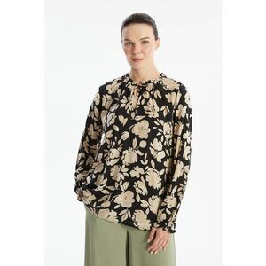 Bluza cu maneci lungi si model floral imagine