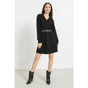 Rochie scurta evazata cu logo in talie imagine