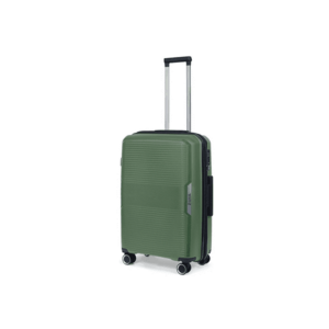 Troler mediu extensibil Swinger - polipropilena - cifru TSA - 4 roti duble - 67 cm - verde imagine