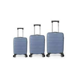 Set Trolere Diamond DM 5745 - Polipropilena - 4 Roti Duble - 3 Piese - Albastru deschis imagine