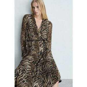 Rochie midi cu model leopard imagine