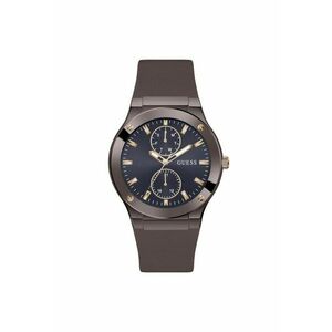 Ceas barbatesc JET - Quartz - cadran Navy - curea silicon maro ciocolatiu - 45mm imagine