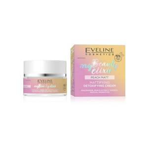 Eveline My Beauty Elixir Mattifying and Detoxifying Face Cream Peach Matt crema detoxifianta pentru piele uleioasa 50 ml imagine