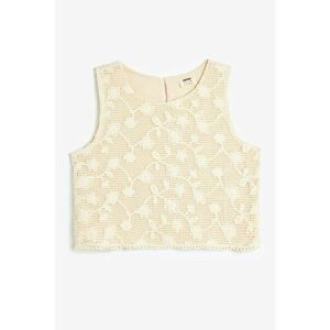 Top crop cu broderii imagine