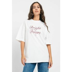 Tricou de bumbac cu strasuri Riri imagine